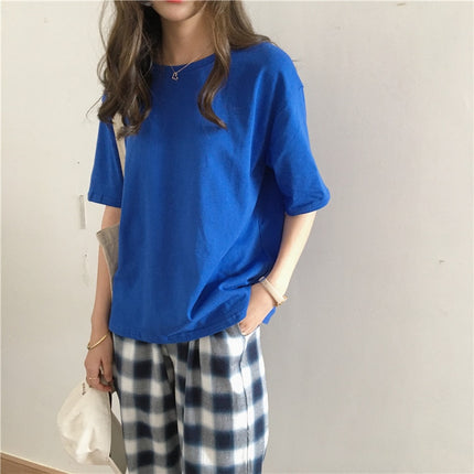 Women's Basic Solid Color T-Shirt - Wnkrs