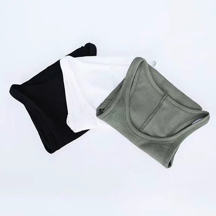 Solid Color Basic Ribbed Knitted Tank Top - Wnkrs