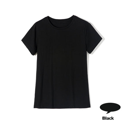 Elastic Plain Cotton T-Shirt for Women - Wnkrs