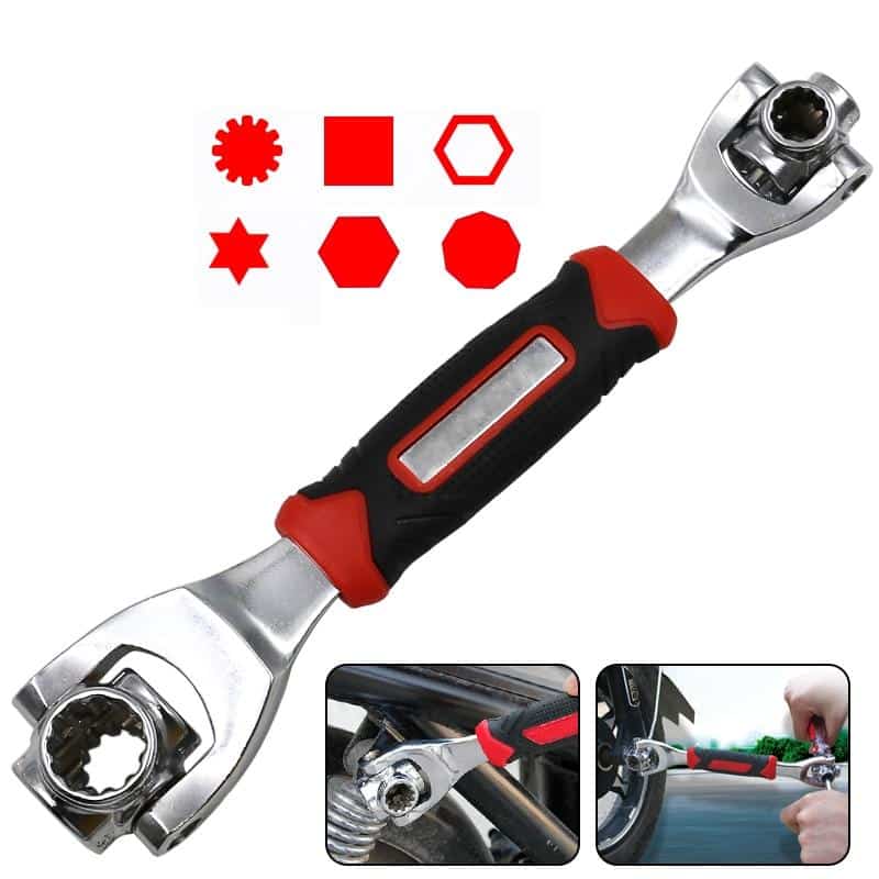 Double-Sided Rotating Multi-Socket Wrench