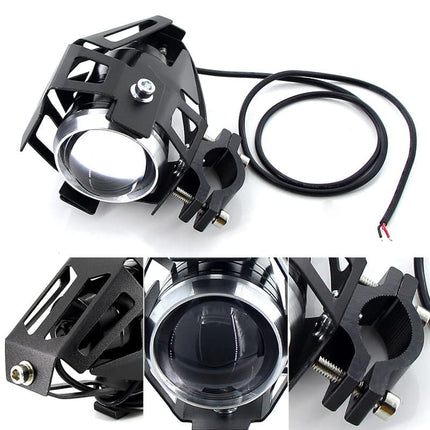 White Motorcycle Headlights Pair with Switch - wnkrs