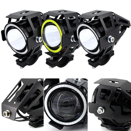 DC 12 V Motorcycle Headlights Pair with Angel Eye - wnkrs