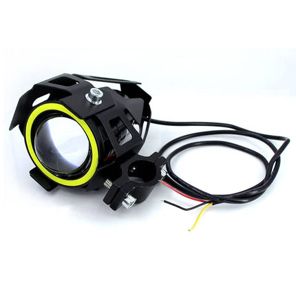 DC 12 V Motorcycle Headlights Pair with Angel Eye - wnkrs