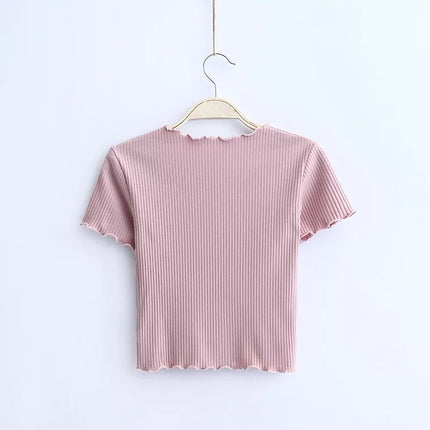 Vintage Slim Fit Short Sleeve Top for Women - Wnkrs