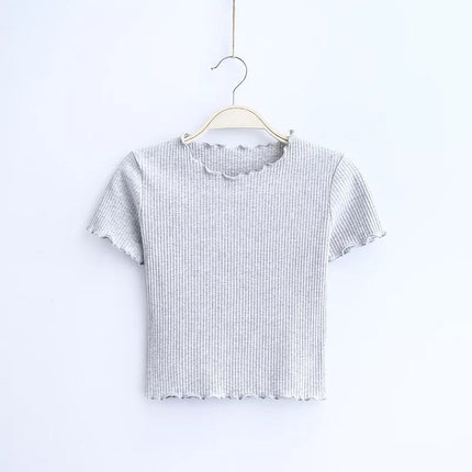 Vintage Slim Fit Short Sleeve Top for Women - Wnkrs