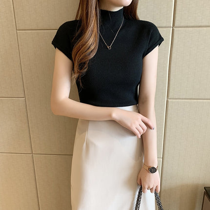 Women's Turtleneck Short Sleeved T-Shirt - Wnkrs