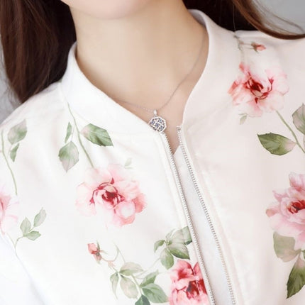 Women's Floral Printed Bomber Jacket - Wnkrs
