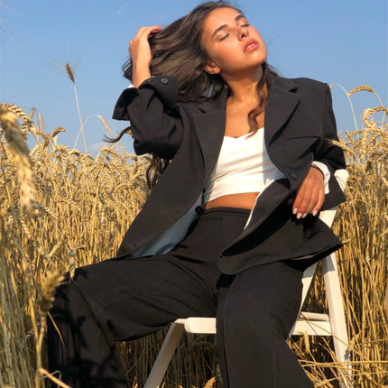 Women's Single-Breasted Black Blazer - Wnkrs