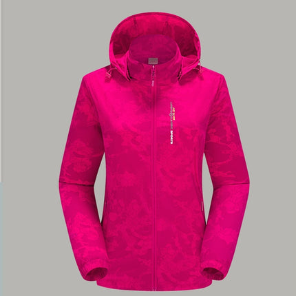 Women's Abstract Print Hooded Jacket - Wnkrs