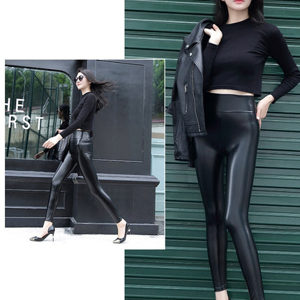 PU Leather High Waist Push Up Leggings - Wnkrs