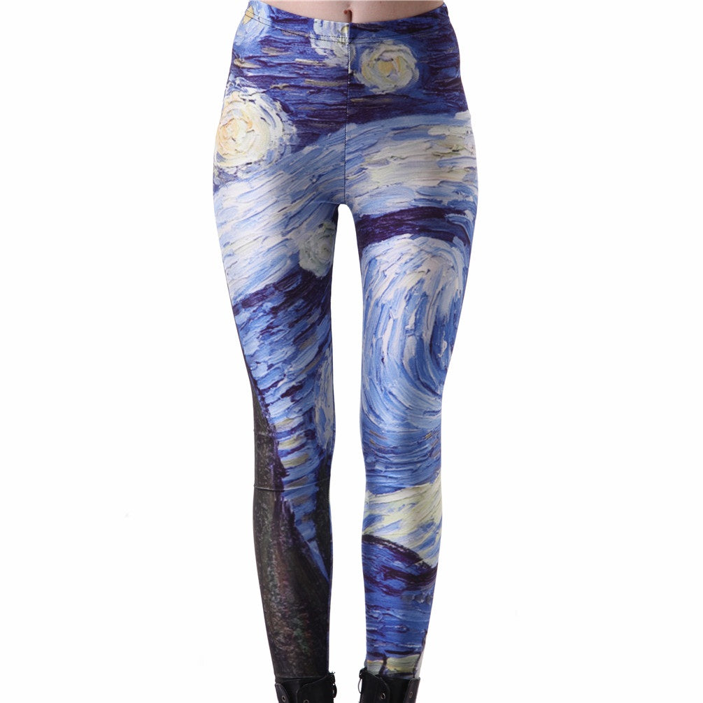 Women's Starry Night Printed Leggings