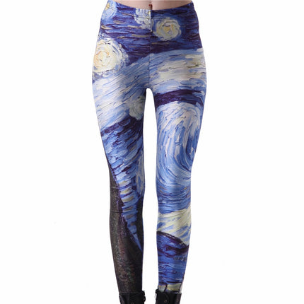 Women's Starry Night Printed Leggings - Wnkrs