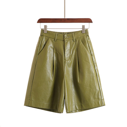 Women's Bermuda Faux Leather Shorts - Wnkrs