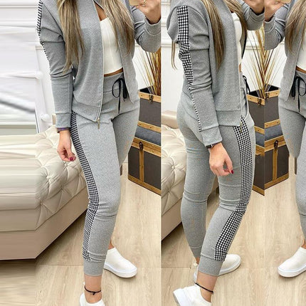 Women's Casual Zipper Tracksuit - Wnkrs