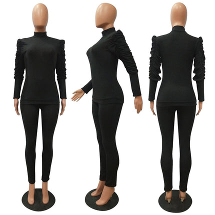 Women's Elegant Pullover and Leggings Set - Wnkrs