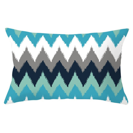 Geometric Patterned Rectangular Cushion Cover - wnkrs