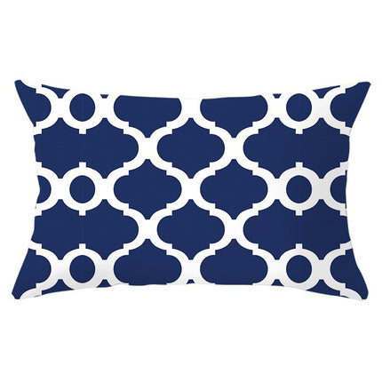Geometric Patterned Rectangular Cushion Cover - wnkrs