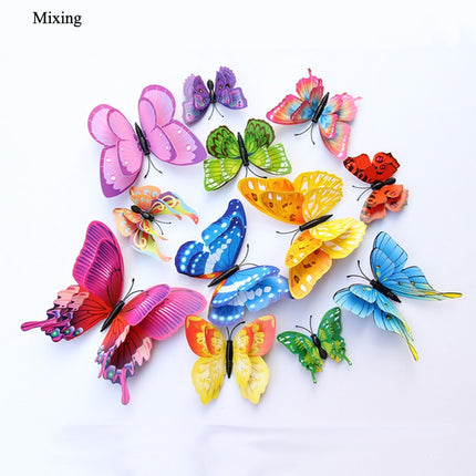 Double Layer 3D Butterfly Shaped Wall Sticker 12 pcs Set - Wnkrs