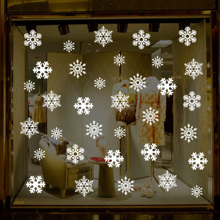 Snowflake Shaped Electrostatic Sticker Set - Wnkrs