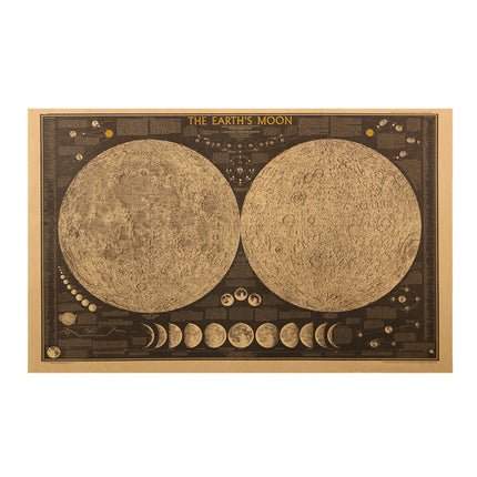 Large Kraft Poster Earth's Moon Map - wnkrs