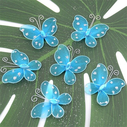 Multicolor Mesh PVC Butterfly Wall Stickers 20 pcs Set - Wnkrs