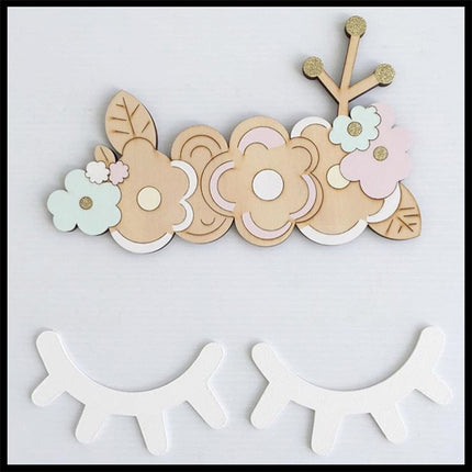 3D Wooden Sleepy Eyes Wall Stickers - wnkrs