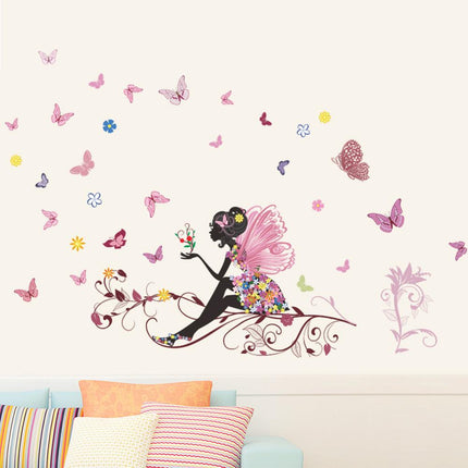 Butterfly Floral Fairy Wall Stickers - Wnkrs
