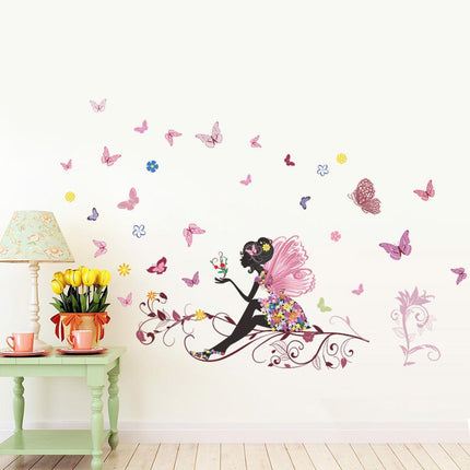 Butterfly Floral Fairy Wall Stickers - Wnkrs