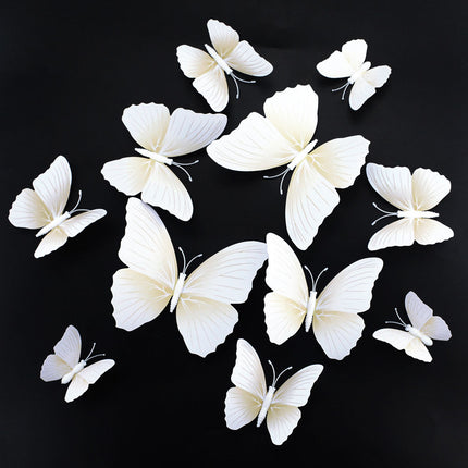 PVC 3D Butterfly Wall Decor Stickers 12 pcs Set - Wnkrs