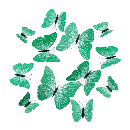 PVC 3D Butterfly Wall Decor Stickers 12 pcs Set - Wnkrs