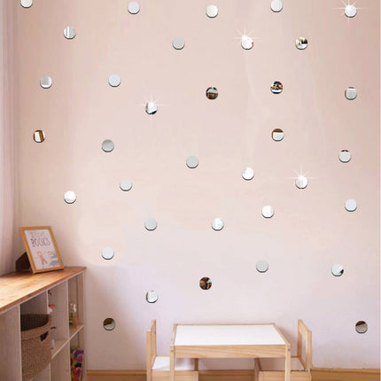 Acrylic Mirrored Decorative Wall Stickers, 100 Pcs/set - wnkrs