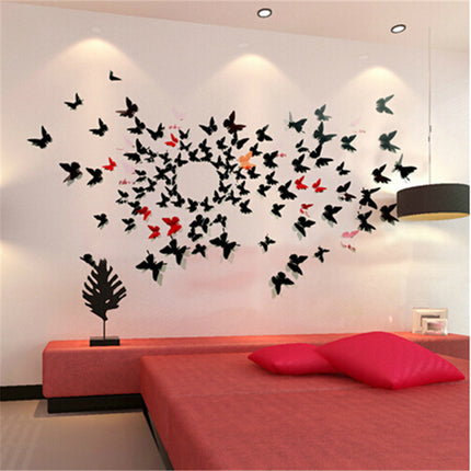 Adhesive Butterfly Wall Stickers for Home Decor, 12 Pcs/Lot - wnkrs