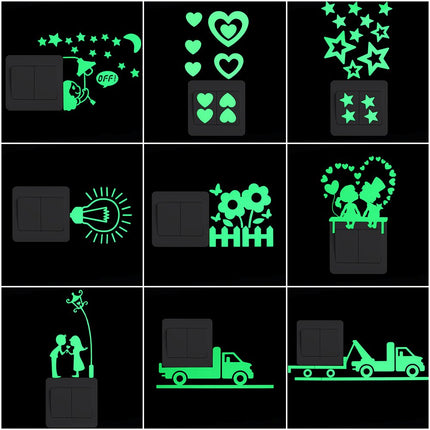 Cartoon Fluorescent Switch Sticker - Wnkrs