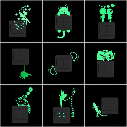 Cartoon Fluorescent Switch Sticker - Wnkrs