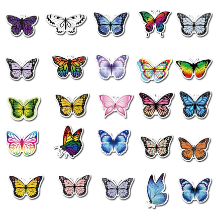 Butterfly PVC Stickers 10/30/50pcs Set - Wnkrs