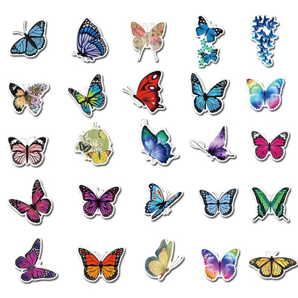 Butterfly PVC Stickers 10/30/50pcs Set - Wnkrs