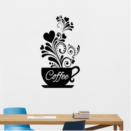 Coffee Cup Shaped Wall Sticker - wnkrs