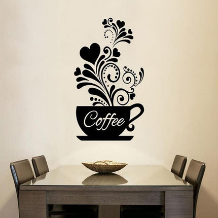 Coffee Cup Shaped Wall Sticker - wnkrs