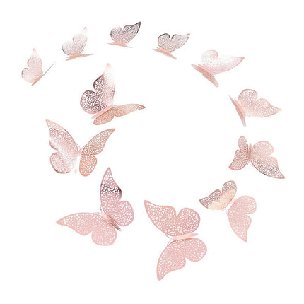 Patterned 3D Butterfly Wall Stickers Set - Wnkrs