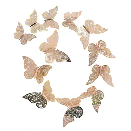 Patterned 3D Butterfly Wall Stickers Set - Wnkrs