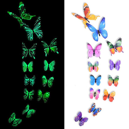 Patterned 3D Butterfly Wall Stickers Set - Wnkrs