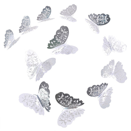 Patterned 3D Butterfly Wall Stickers Set - Wnkrs
