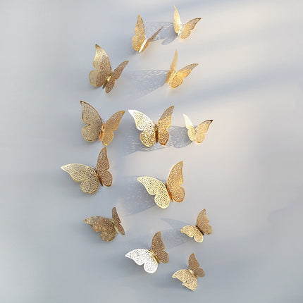 Twelve Hollow Butterfly Wall Stickers - Wnkrs