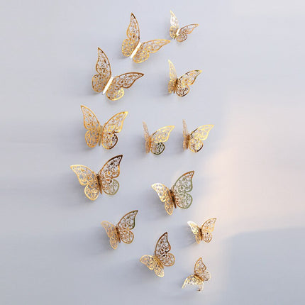 Twelve Hollow Butterfly Wall Stickers - Wnkrs