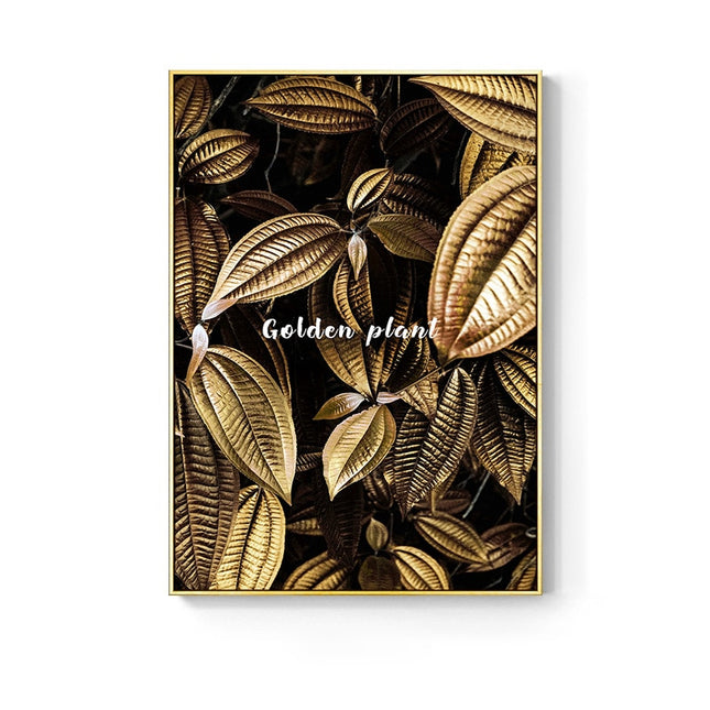 Golden Leaf Canvas Poster - Wnkrs