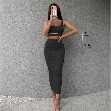 Two Piece Set of Women's Crop Top and Skirt - Wnkrs
