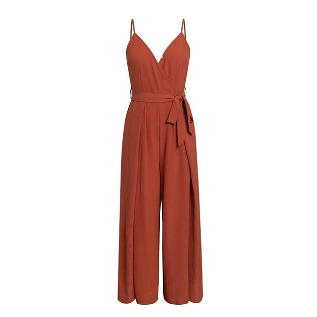 Red Solid Women's Jumpsuit - Wnkrs