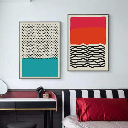 Modern Multicolored Abstract Geometric Wall Poster - Wnkrs