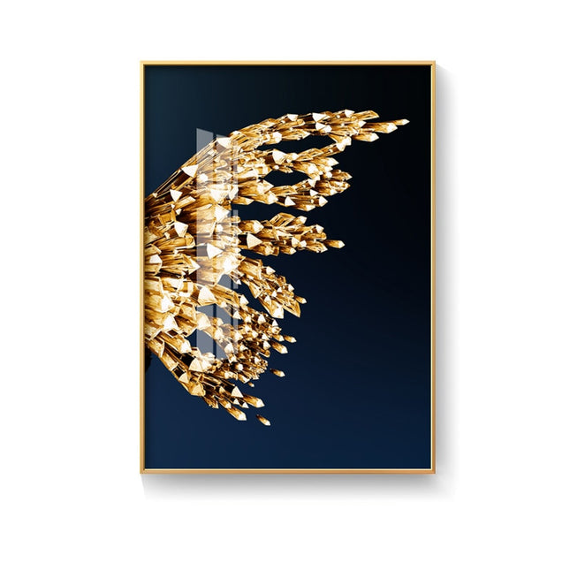 Golden Butterfly Wings Wall Poster - Wnkrs