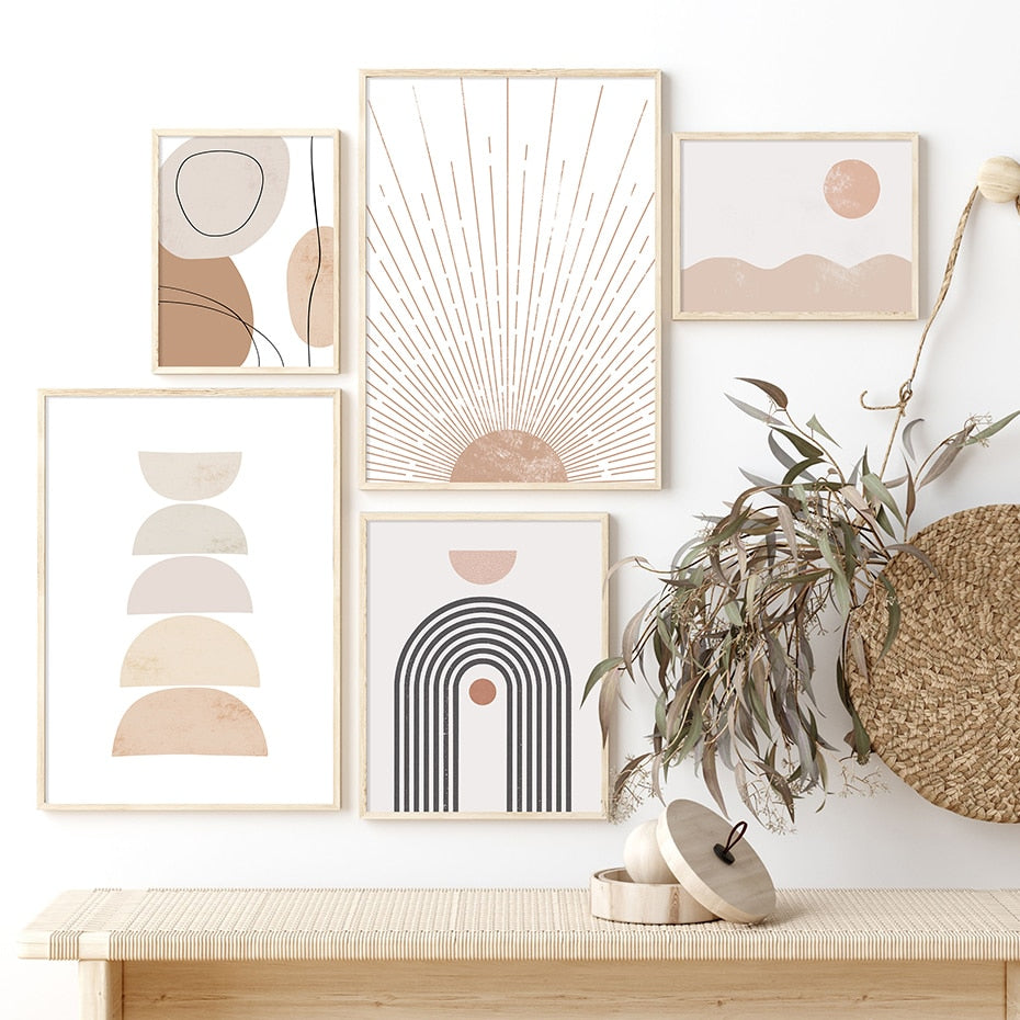 Abstract Boho Style Canvas Poster